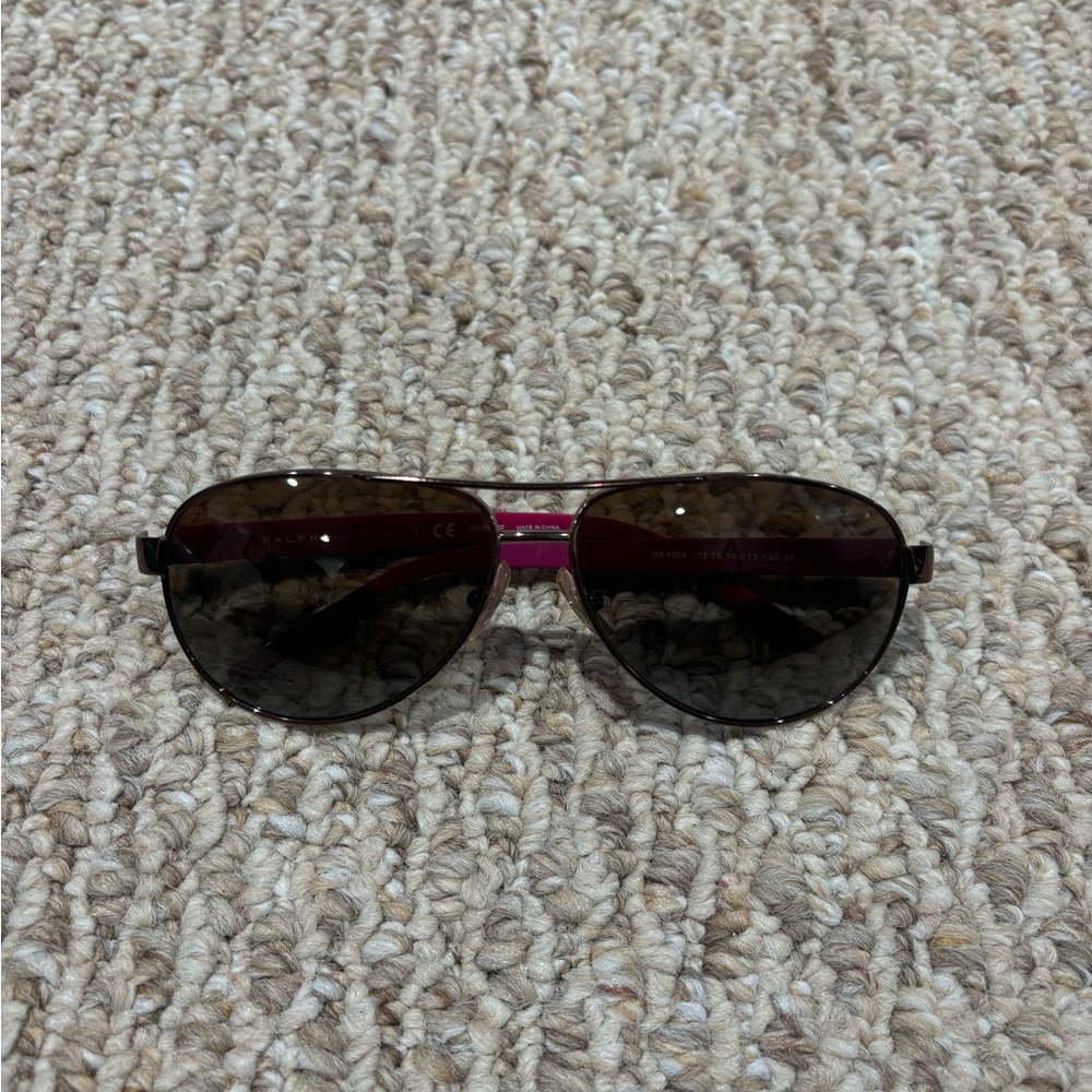 Ralph Lauren Stylish Black Aviator Sunglasses